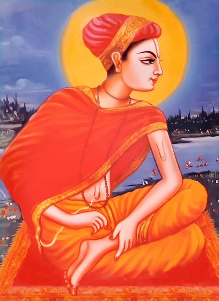 An image of shri hit harivansh mahaprabhu sitting